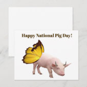 Correspondance Carte pour notes de la Journée nationale du porc (Devant / Derrière)