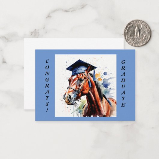 Correspondance Carte pour notes de l'illustration du Cheval (Devant/Arrière en situation)