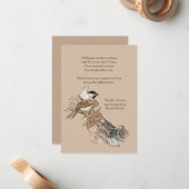 Correspondance Carte pour notes de Merci de deuil d'oiseaux solit (Devant/Arrière en situation)