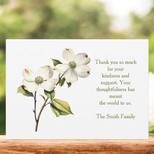 Correspondance Carte pour notes de Merci de Dogwood