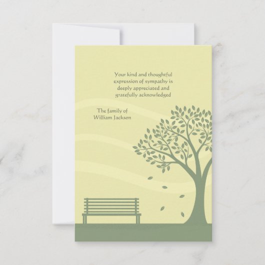 Correspondance Carte pour notes de Merci de dossier vide (Devant)