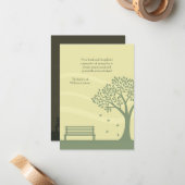 Correspondance Carte pour notes de Merci de dossier vide (Devant/Arrière en situation)