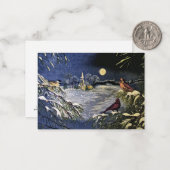 Correspondance Carte pour notes de voeux de Noël (Devant/Arrière en situation)