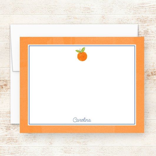 Correspondance Carte pré-imprimée de fruit d'agrumes & de note bl