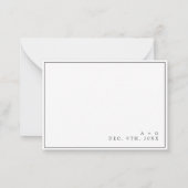 Correspondance Carte RSVP BUDGET classique de mariage moderne (Dos)