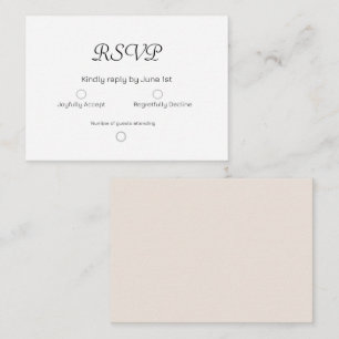 Correspondance Carte RSVP de mariage Cream Sage