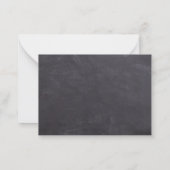 Correspondance Carte RSVP de mariage de Chalkboard budget (Dos)