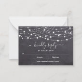 Correspondance Carte RSVP de mariage de Chalkboard budget (Devant)