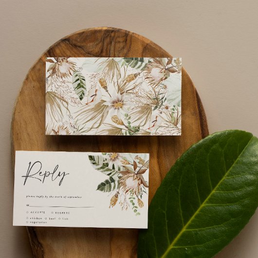 Correspondance Carte RSVP de mariage moderne et élégant