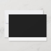 Correspondance Carte RSVP de mariage noir & blanc moderne Script (Dos)