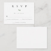 Correspondance Carte RSVP de réponse Mariage simple Budget (Devant / Derrière)