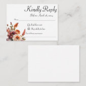 Correspondance Carte RSVP Garden Florals, Carte de réponse (Devant / Derrière)