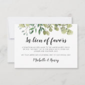 Correspondance Carte Rustique Elégante Verdure en remplacement de (Devant)