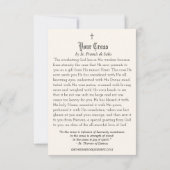 Correspondance Carte Sainte ancienne de l'Enfant Jésus en croix e (Dos)