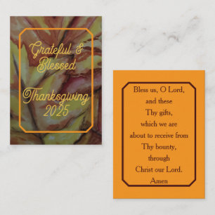 Correspondance Carte Sainte de Thanksgiving - "Bénis-nous, ô Seig