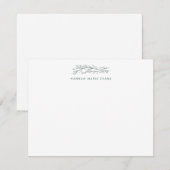 Correspondance Carte simple de feuillage vert de surface rustique (Devant / Derrière)