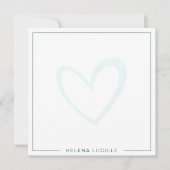 Correspondance Carte simple de note Coeur moderne (Devant)
