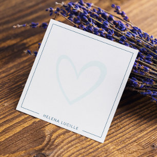 Correspondance Carte simple de note Coeur moderne
