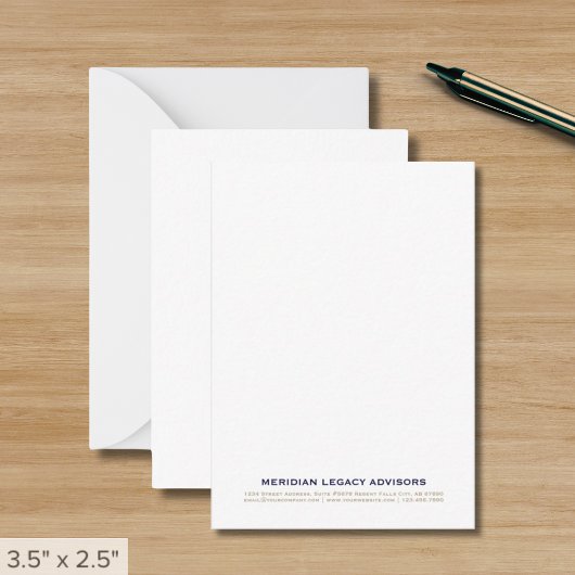 Correspondance Carte simple de notes professionnelles typographiq