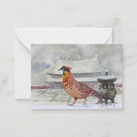 Correspondance Carte Tragopan de Temminck (Devant)