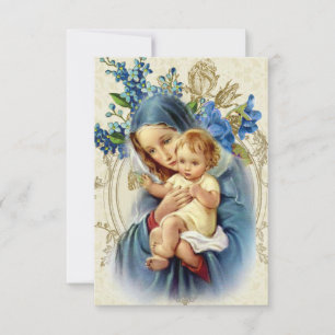 Correspondance Catholique Vierge Marie - Carte de prière Jésus