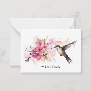 Correspondance Cerisier en fleurs avec carte de billet pour colib
