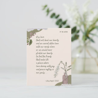 Correspondance C'est une carte de vœux vierge Amour