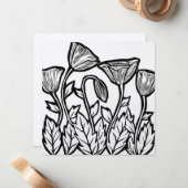 Correspondance Champ de la carte de note sur les pavots (Devant/Arrière en situation)