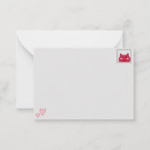 Correspondance Chat mignon de personnes gentilles Merci Carte de (Dos)