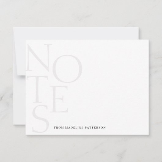 Correspondance Chic Notes A De Simple Papeterie Carte Note (Devant)