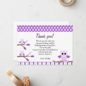 Correspondance Chouette Carte de remerciements (Devant/Arrière en situation)