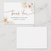 Correspondance Citrouille d'automne Baby shower Boho Carte de rem (Devant / Derrière)