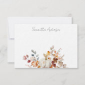 Correspondance Citrouille personnalisé Carte de note d'automne pl (Devant)