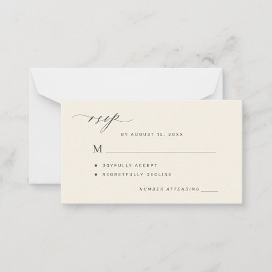 Correspondance Code QR simple carte de réponse RSVP mariage noir (Devant)