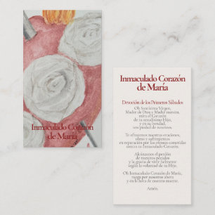Correspondance Cœur Immaculé de Marie - Carte de Prière Catholiqu