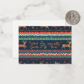 Correspondance Conception de carte de note à motif de Noël (Devant/Arrière en situation)