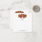 Correspondance Conception de carte de note Je t'aime (Devant/Arrière en situation)