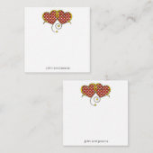 Correspondance Conception de carte de note Je t'aime (Devant / Derrière)