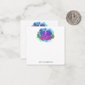 Correspondance Conception de carte de note Je t'aime (Devant/Arrière en situation)