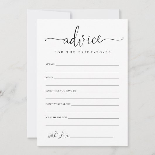 Correspondance Conseils pour la carte de note du futur marié (Devant)