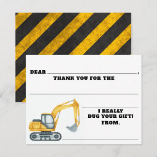 Correspondance Construction Carte de remerciement d'anniversaire