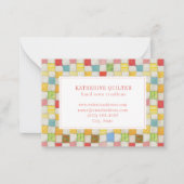 Correspondance CRAZY QUILT 3.5x2.5 Carte de visite - Horizontal (Devant)
