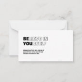 Correspondance Croyez en vous Carte pour notes de motivation (Devant)