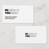 Correspondance Croyez en vous Carte pour notes de motivation (Devant / Derrière)