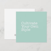 Correspondance Cultiver votre propre carte de note de style (Devant / Derrière)