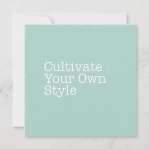 Correspondance Cultiver votre propre carte de note de style
