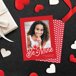 Correspondance Cute Be Mine Heart Valentine Carte photo de classe