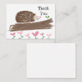 Correspondance Cute Carte de remerciements de hérisson (Devant / Derrière)