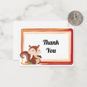 Correspondance Cute Carte de remerciements écureuil (Devant/Arrière en situation)