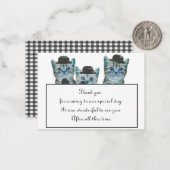 Correspondance Cute Chat Avec Carte de remerciements Casquette (Devant/Arrière en situation)